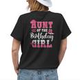 Aunt Of The Birthday Girl Western Cowgirl Themed 2Nd Bday Womens Back Print T-shirt Gifts for Her
