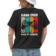 Back To School Funny Game Over Teacher Student Video Game Womens Back Print T-shirt Gifts for Her