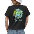 Be Kind Daisy Earth Hippie Flower Child Womens Back Print T-shirt Gifts for Her