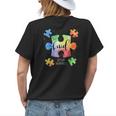 Be Kind Puzzle Pieces Cute Autism Awareness Womens Back Print T-shirt Gifts for Her