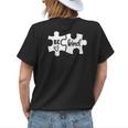 Be Kind Puzzle Pieces Kindness Autism Awareness Month Womens Back Print T-shirt Gifts for Her