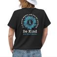 Be Kind Sexual Assault Awareness Sunflower Ribbon Kindness Womens Back Print T-shirt Gifts for Her