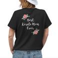 Best Karate Mom Ever Pink Flowers Floral Sports Mom Womens Back Print T-shirt Gifts for Her