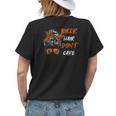 Biker Hair Dont Care For Bike Lovers Messy Bun Mothers Day Womens Back Print T-shirt Gifts for Her