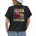 Boho Jesus-Revolution Christian Faith Based Jesus Costume Faith Funny Gifts Womens Back Print T-shirt Gifts for Her