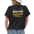 Brother Birthday Crew Construction Family Birthday Party Womens Back Print T-shirt Gifts for Her
