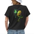 Butterfly Sunflower Gastroparesis Awareness Womens Back Print T-shirt Gifts for Her