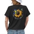 Butterfly Sunflower World Down Syndrome Awareness Day Womens Back Print T-shirt Gifts for Her