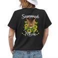 Cat Mom Mothers Day Gifts Sunflower Savannah Mom Gift For Womens Womens Back Print T-shirt Gifts for Her