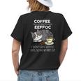 Coffee Backwards Eeffoc Funny Cat And Coffee Humor Gift For Womens Womens Back Print T-shirt Gifts for Her