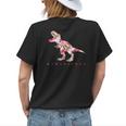 Cute Mamasaurus With Floral Dinosaur Womens Back Print T-shirt Gifts for Her