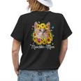 Cute Munchkin Mom Sunflower Cat Mom Mothers Day Gift For Womens Womens Back Print T-shirt Gifts for Her