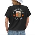 Cute Sloth Pumpkin Spice Slatte Latte Coffee Fall Basic For Coffee Lovers Womens T-shirt Back Print Gifts for Her