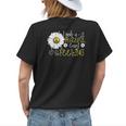Daisy Flower I Got A Peaceful Easy Feeling Hippie Womens Back Print T-shirt Gifts for Her