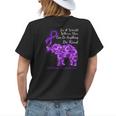 Epilepsy Awareness Sunflower Elephant Be Kind Womens Back Print T-shirt Gifts for Her