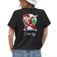 Everly Name Gift Santa Everly Womens Back Print T-shirt Gifts for Her