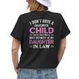 Favorite Child My Daughterinlaw Women's T-shirt Back Print Gifts for Her
