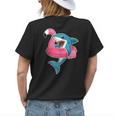 Funny Flamingo Float Summer Shark Floating Womens Back Print T-shirt Gifts for Her
