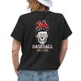 Funny Skull Leopard Baseball Mom Sport Mom Mothers Day Womens Back Print T-shirt Gifts for Her