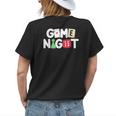 Game Night Host Board Games Trivia Night Team Women Men Womens Back Print T-shirt Gifts for Her