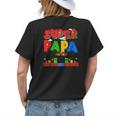 Gamer Super Papa Funny Gamer Outfits Funny Gift For Papa Womens Back Print T-shirt Gifts for Her
