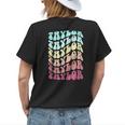 Girl Retro Taylor First Name Personalized Groovy Birthday Womens Back Print T-shirt Gifts for Her