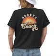 Groovy Coach Retro Rainbow Colorful Flowers Design Coach Womens Back Print T-shirt Gifts for Her