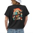 Groovy Drag Is Not A Crime Rainbow Equality Gay Pride Lgbt Womens Back Print T-shirt Gifts for Her