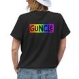 Guncle Gay Uncle Pride Rainbow Guncle Womens Back Print T-shirt Gifts for Her