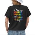 I Like My Whiskey Straight But My Friends Lgbt Pride Month Womens Back Print T-shirt Gifts for Her