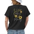 I Love Being A Mammy Sunflower Heart Gift Womens Back Print T-shirt Gifts for Her