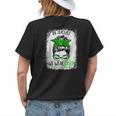 In August We Wear Green Gastroparesis Awareness Messy Bun Womens Back Print T-shirt Gifts for Her