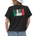 Italian Flag Piano Pianist Music Teacher Musician Womens Back Print T-shirt Gifts for Her