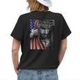 Jesus 4Th Of July American Flag Christian Faith Christ Lover Womens Back Print T-shirt Gifts for Her