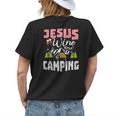 Jesus Wine And Camping For Women Mom Girl Womens Back Print T-shirt Gifts for Her
