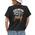Less People More Dogs Afghan Hound Dogs Womens Back Print T-shirt Gifts for Her