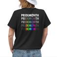 Lgbt Pride Month Demon For Gay Pride Month Festival Rainbow Womens Back Print T-shirt Gifts for Her