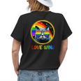 Lgbtq Love Wins Cat Gay Pride Lgbt Ally Rainbow Flag Womens Back Print T-shirt Gifts for Her