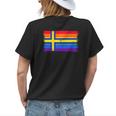 Lgbtq Rainbow Flag Of Sweden Swedish Gay Pride Womens Back Print T-shirt Gifts for Her