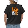 Love Nurse Life Pumpkin Leopard Fall Halloween Nurses Womens T-shirt Back Print Gifts for Her