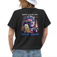 Make 4Th Of July Great Again Funny Trump Drinking Beer Drinking Funny Designs Funny Gifts Womens Back Print T-shirt Gifts for Her