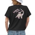 Mama SaurusFlower Cute Dinosaur Mothers Day Gifts Womens Back Print T-shirt Gifts for Her