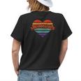 Memphis Retro Rainbow Heart 80S Whimsy Lgbtq Pride Sta Womens Back Print T-shirt Gifts for Her