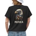 Merica Eagle Mullet 4Th Of July Men Women American Flag Usa Womens Back Print T-shirt Gifts for Her