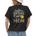 My Favorite Softball Player Calls Me Mom Leopard Womens Back Print T-shirt Gifts for Her