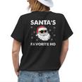 Naughty Christmas Funny Xmas Adult Humor Santas Favorite Ho Humor Funny Gifts Womens Back Print T-shirt Gifts for Her