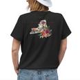 New York Floral Flowers Arrow Heart Womens Back Print T-shirt Gifts for Her