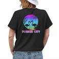 Panama City | Flamingo Silhouette Group Vacation Womens Back Print T-shirt Gifts for Her