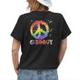 Peace Sign Retro Groovy 60S 70S Hippie Style Gifts Womens Back Print T-shirt Gifts for Her