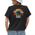 Proud Ally Dad Lgbt Vintage Rainbow Gay Pride Daddy Lgbt Womens Back Print T-shirt Gifts for Her